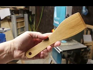 Making wooden spatula. I made it from oak.