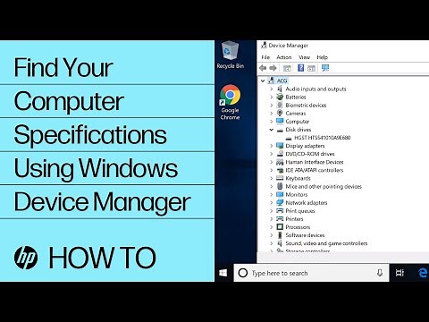 Find Your Computer Specifications Using Windows Device Manager | HP Computers | HP Support