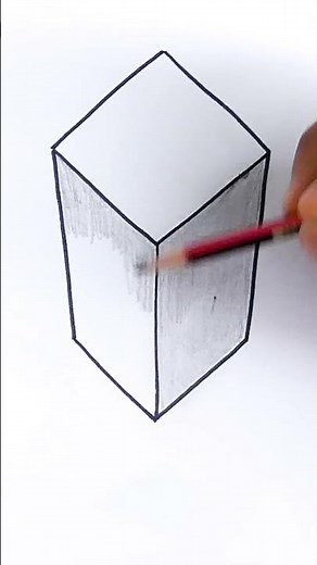 How to draw 3D cube floating effect || Easy optical illusion art