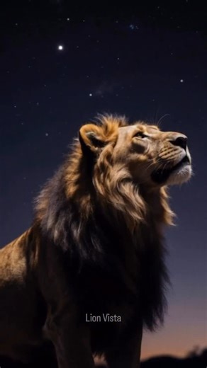 Lion Vista on Instagram: "The lion raises his head to the sky. The stars shine like hope. And at that very moment, a shooting star falls... 🌠 Maybe this is the whisper of the universe. A moment that reminds us of the wishes of the powerful. Because real power; It lies not only in roaring, but also in being patient and sensing the right memory. 🦁 A shooting star represents an unrequited dream. No matter how deep the darkness is, Light always finds a way. Tonight reminds us: Silence is not weakn