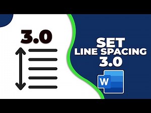 How to set line spacing to 3.0 in word document | Step By Step