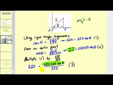 Proving the Vector Projection Formula
