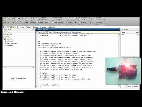 MATLAB & ARDUINO interfacing - digitalWrite(LED)