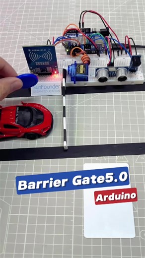 This Arduino Gate Only Opens for Authorized Cards! 🛑✅ #arduino #engineering #electronics #arduinoproject #electricalengineer