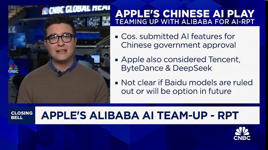 Report: Apple working on AI partnership with Alibaba