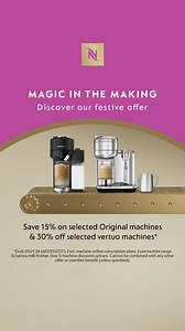 1.3K views | Save 15% on selected Original Line machines and 30% on...