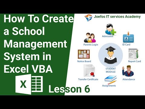 How To Create A School Management System In Microsoft Excel Part 6