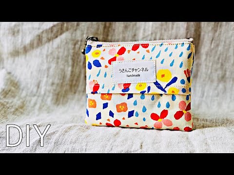 ポケットティッシュケース付き 小さなファスナーポーチ作り方 zipper pouch tutorial ファスナー１２㎝ kippisキッピス使用 花粉症の季節のプレゼント