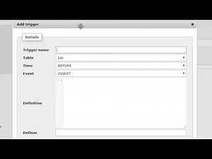 Creating a simple MySql Trigger Using PhpMyAdmin