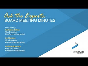 Ask the Experts: Understanding Board Meeting Minutes