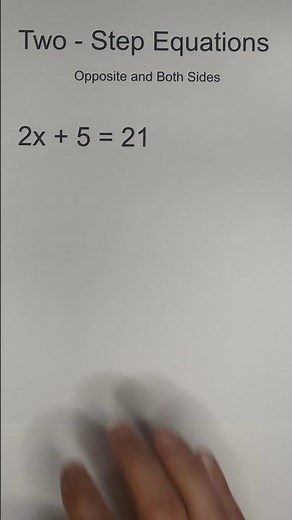 Solving Two-Step Equations