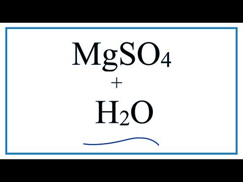 Equation for MgSO4 + H2O (Magnesium sulfate + Water)
