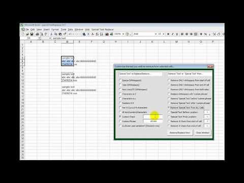 How to use Excel to delete, replace and remove special text characters and phrases