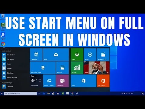 How to Use Start Menu on Full Screen in Windows 10