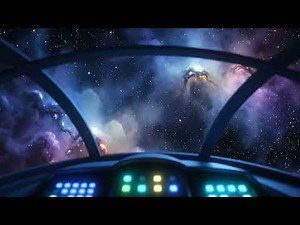 Spaceship Window View – Journey Through the Galaxy 4K Free Stock Footage