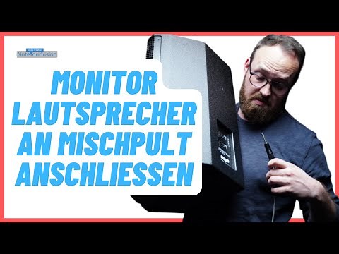 Connect monitor speakers to the mixing console