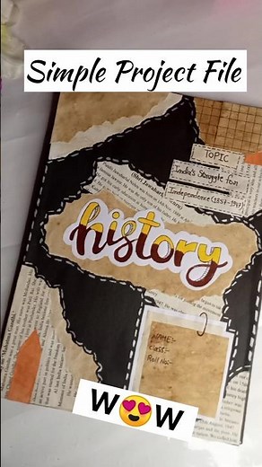 Simple Front page decor | Beautiful Project File First Page | Easy Paper Decoration School Project