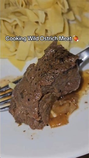 Cooking Ostrich Meat to run Faster. #shorts