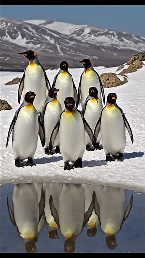 King Penguins Walking on Ice vs Swimming Underwater! 🐧