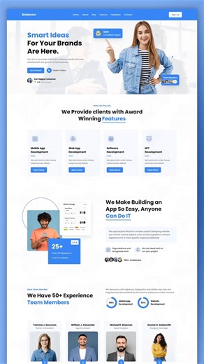 How to Create IT Solution & Business Responsive HTML Template | Responsive Website Template #shorts