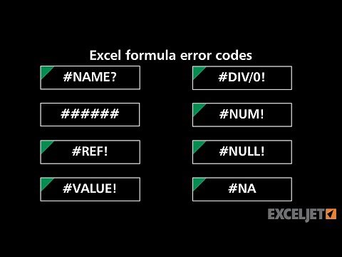 Excel formula error codes and fixes