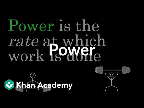 Power | Work and energy | Physics | Khan Academy