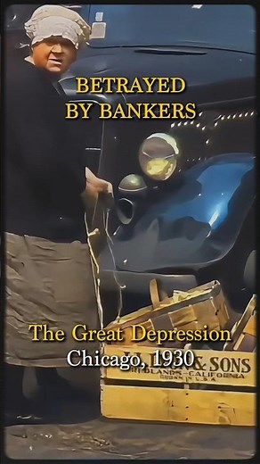 BETRAYED BY BANKERS: The Great Depression in Chicago, 1930 in Color – Colorized Archival Footage