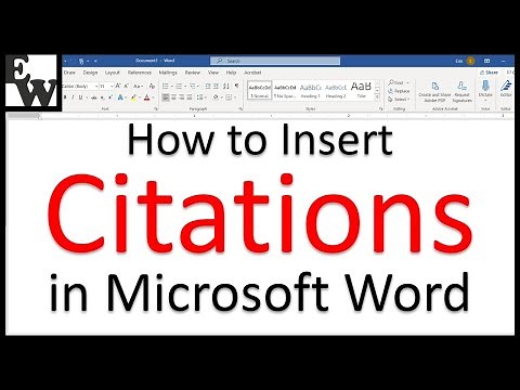How to Insert Citations in Microsoft Word