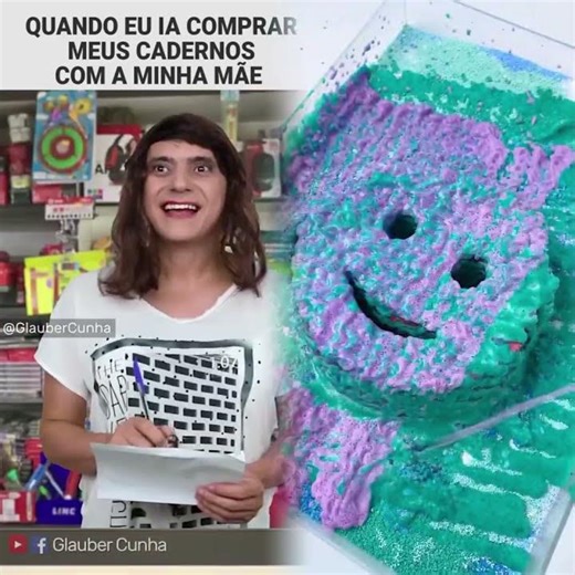 Comprando Caderno com minha Mãe