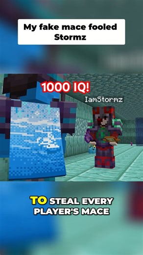 My 1000 IQ Fake Mace fooled the thief! 🧠 #minecraft