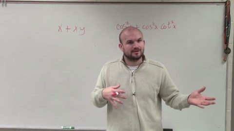 Simplifying a trigonometric expression by factoring out a GCF