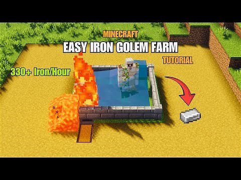 Easy IRON Golem Farm Tutorial (Minecraft 1.21) - Small & Villager Based - 330+ Iron/Hour