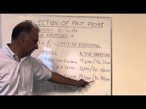 Birring NDE 206, PAUT Probe Selection - Frequency and Active Aperture; Phased Array