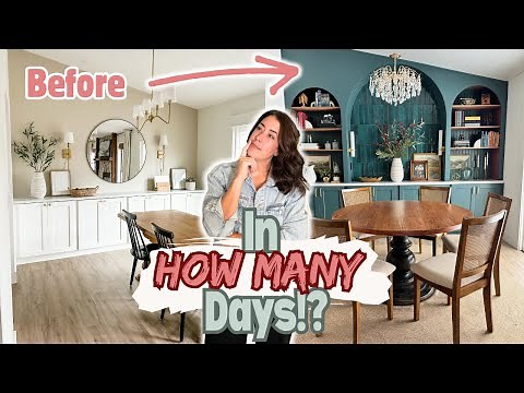 DIY Dining Room Makeover | 14-Day Transformation with IKEA Hack Built-Ins!