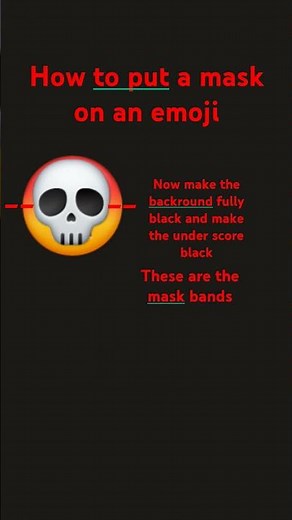 How to make skull mask on emojis