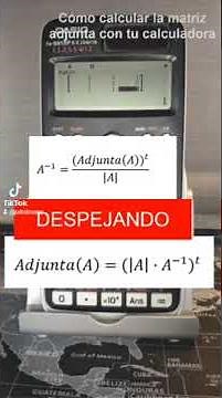 cómo calcular la matriz adjunta con tu calculadora Casio.
