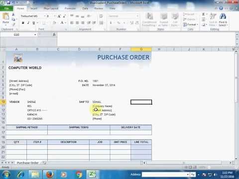 Excel Tips (How to Create PO / Purchase Order)