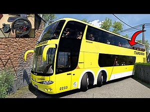 Realistic Bus driving through Wonderful village in Serbia | Bus Simulator Logitech G29 Setup
