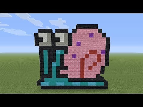 Minecraft Pixel Art - Gary From Spongebob