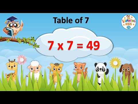 Table of 7 | Multiplication Tables for Kids | 7 ka Pahada | Maths Tables | Learning Kids TV