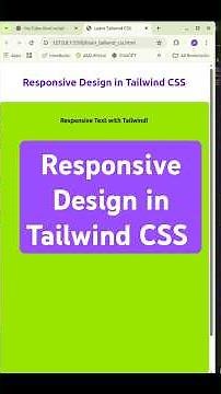 Make Your Website Responsive with Tailwind CSS in Seconds! | Tailwind CSS Tutorial