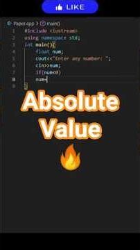 C++ Beginner Project | Absolute Value