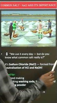 Common Salt (NaCl) and Its Importance | Class 10 Science | Acids, Bases & Salts | One Shot 🧂#shorts