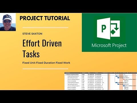 Microsoft Project Effort Driven tasks and task types