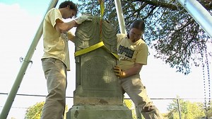 Lifting and Hoisting Stone Grave Markers (U.S. National Park Service)