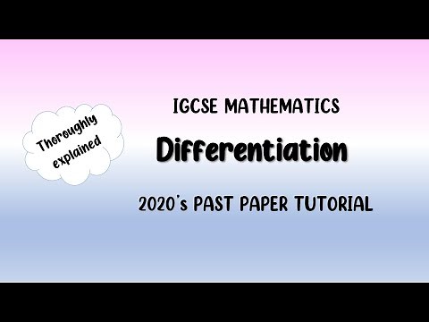 Differentiation | IGCSE Mathematics | Latest Past Papers Tutorial