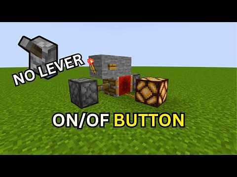 Minecraft Tutorial: Redstone On/Off Button Tutorial