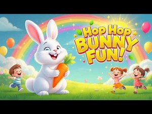 Hop Hop Bunny Fun | Cute Rabbit Song for Kids to Sing and Dance #kidssongs #nurseryrhymes