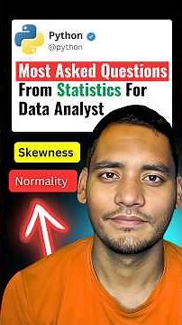Most Asked Statistics Questions for Data Analyst Interview | Skewness & Normality Explained