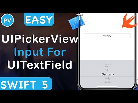 Easiest UIPickerView with UITextField Xcode 11 Swift 5
